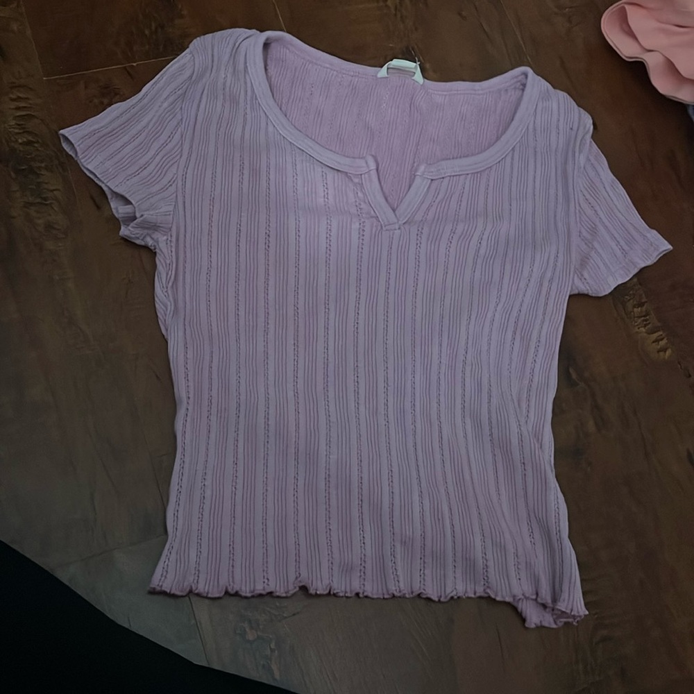 Aeropostale Pink crop-top, Size Junior Large